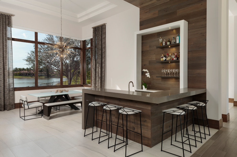 15 Refined Modern Home Bar Designs That Will Captivate You