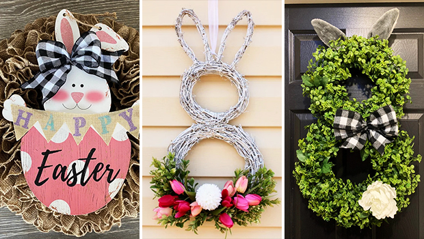 16 Super Fun Easter Bunny Wreath Designs Everyone Will Love