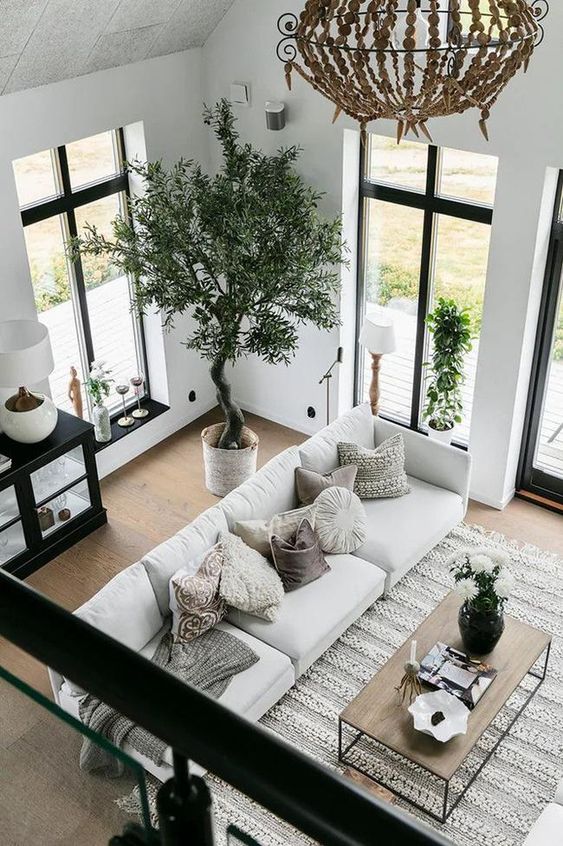 Ideas For a Living Room With Too High Ceilings