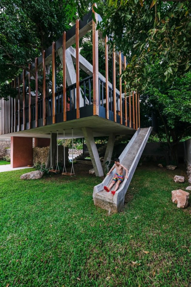 Life on the Tree House by LAAR in Yaxkukul City, Mexico