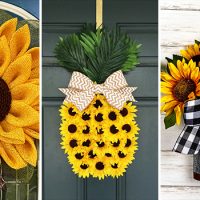15 Vibrant Sunflower Wreath Designs For Your Home’s Summer Theme