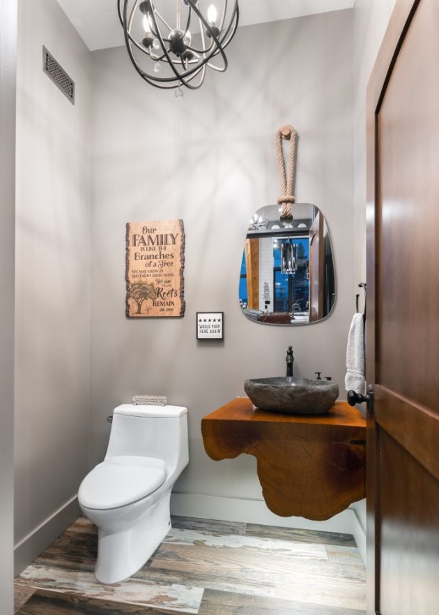 18 Beautiful Rustic Powder Room Interior Designs