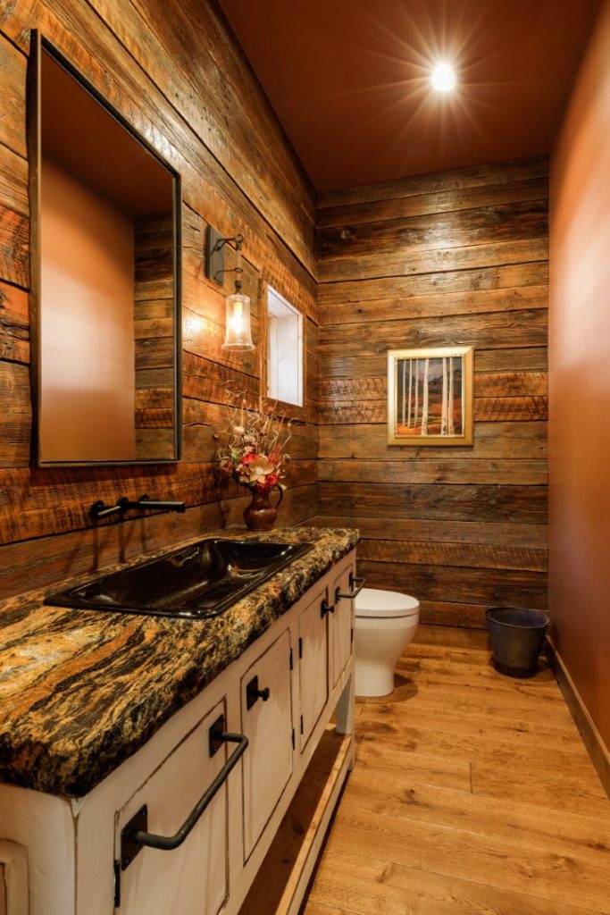18 Beautiful Rustic Powder Room Interior Designs
