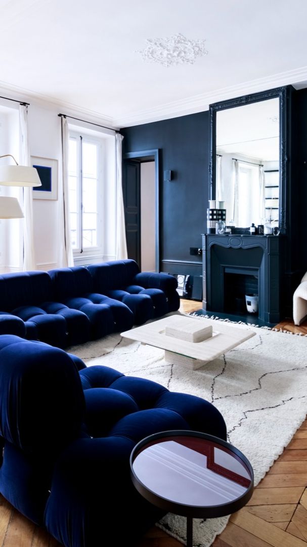 Inspirational & Unique Navy Blue Sofas For The Living Room