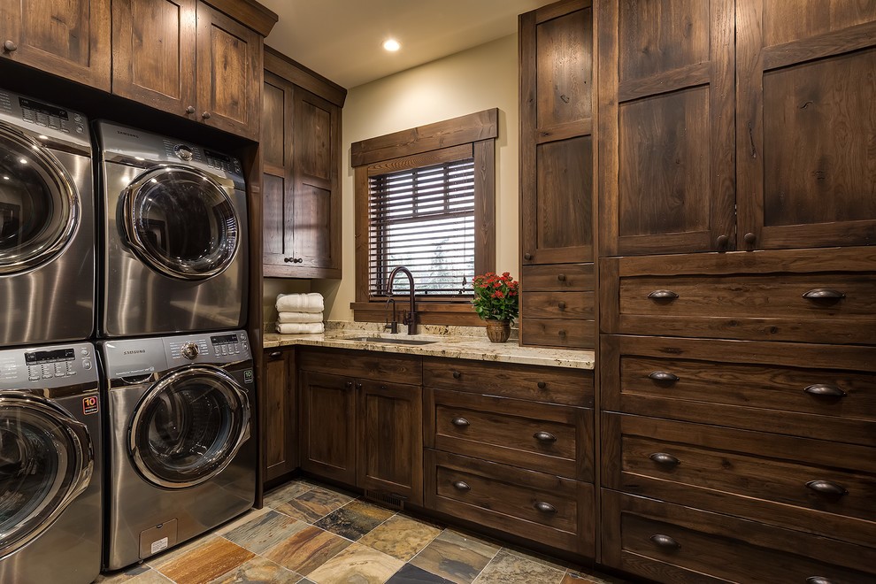 18 Practically Elegant Rustic Laundry Room Interiors