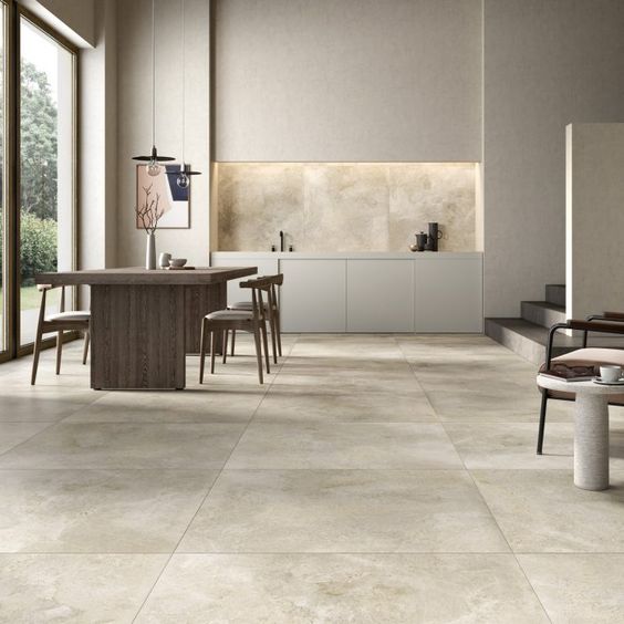 Beige Porcelain Tiles For The Perfect Kitchen