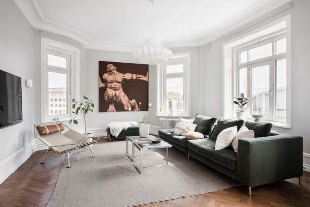 Lux Nordic Design Apartment With Black Details