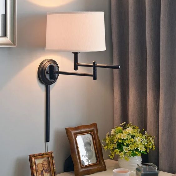 Elegant And Optimized Bedroom With Wall-Mounted Bedside Lamps