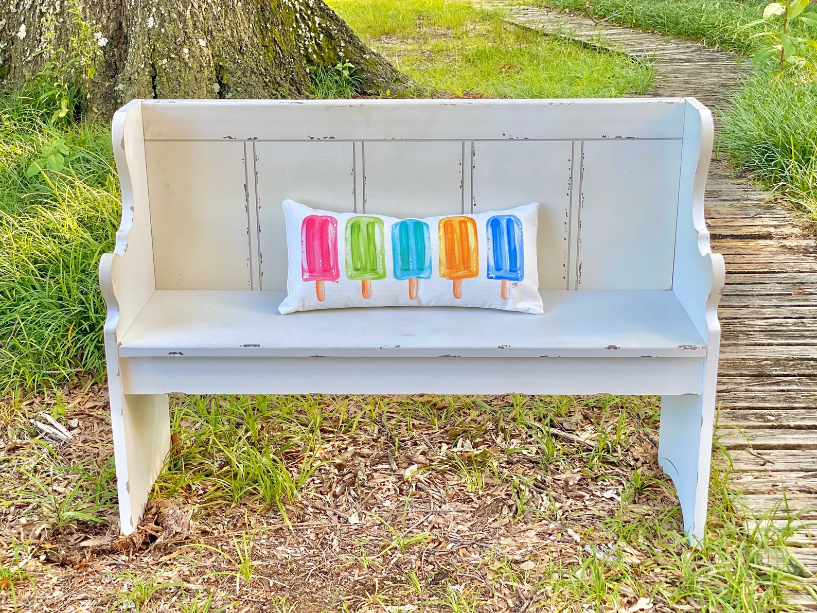 5. Watercolor Popsicle Pillow 5. Watercolor Popsicle Pillow