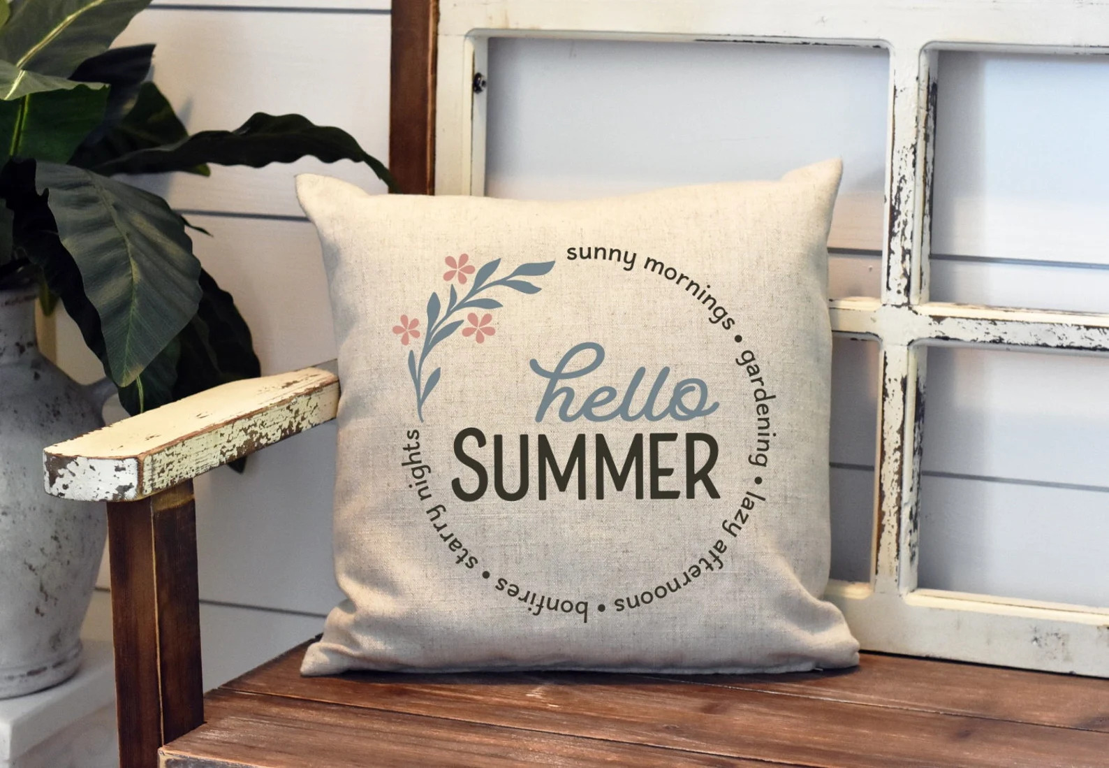 7. Hello Summer Pillow Cover 7. Hello Summer Pillow Cover