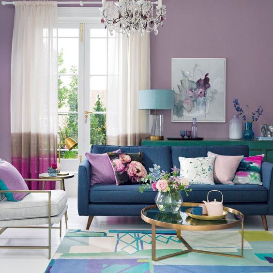 Floral Purple Wall Decor Diy - YouTube