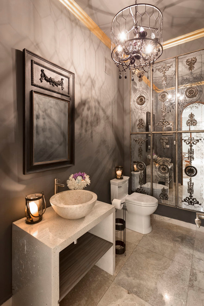 18 Stunning Mediterranean Powder Room Designs For Your Guest Bathroom