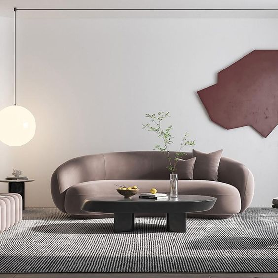 Rounded Sofa For a Chic And Comfortable Living Room