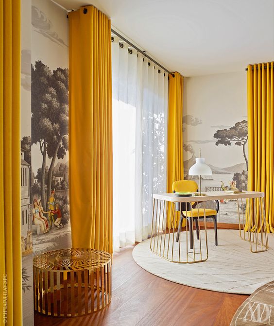 What is the meaning of the color yellow in decoration?