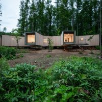 House in the Forest by Florian Busch Architects in Rankoshi, Japan