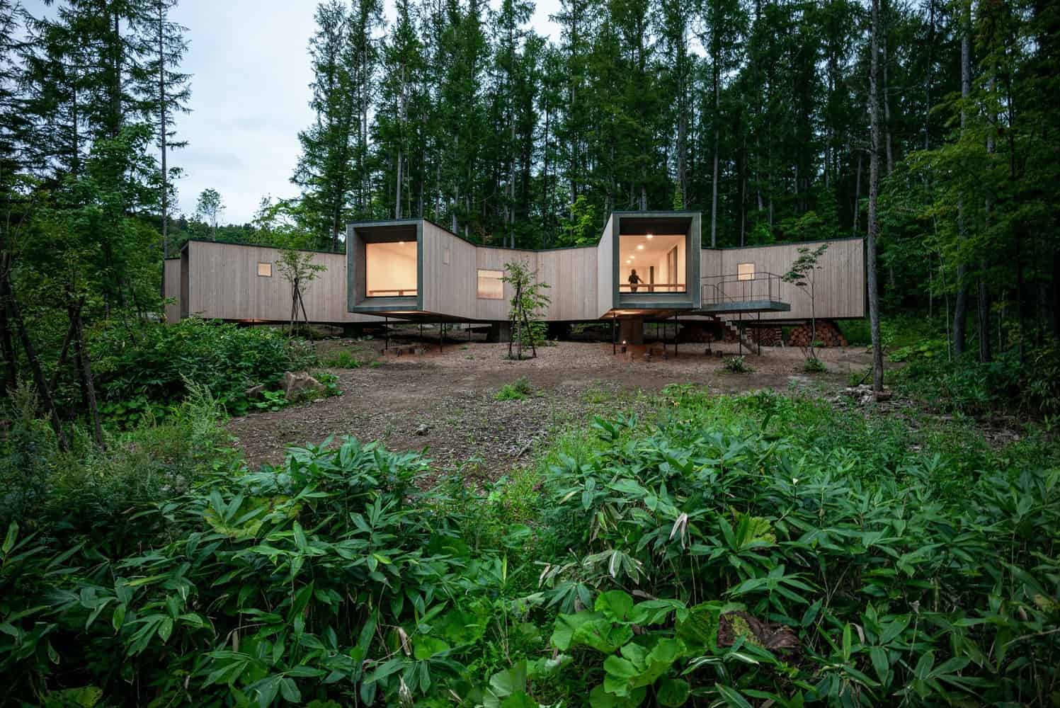 House in the Forest by Florian Busch Architects in Rankoshi, Japan