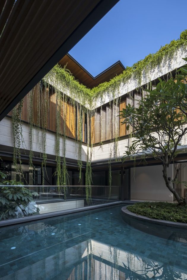 Water Garden House by Wallflower Architecture + Design in Tanglin, Singapore