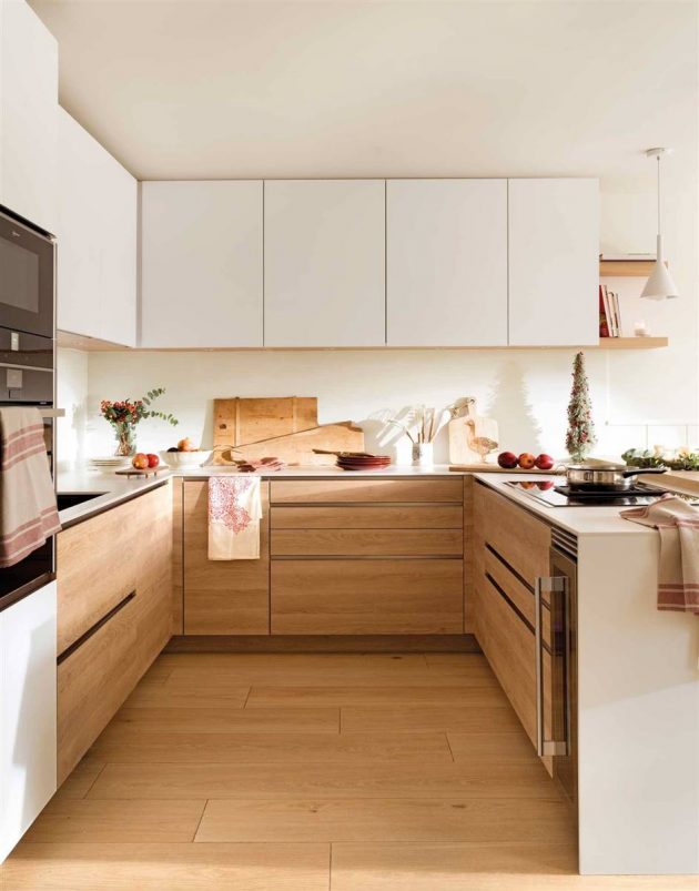 Small square kitchens: beautiful examples, well used and to inspire