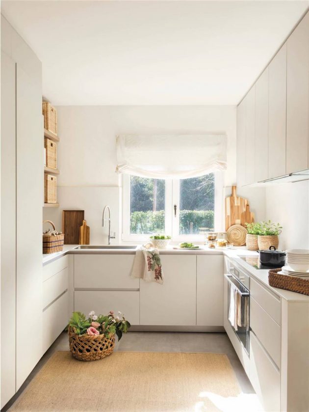 Small square kitchens: beautiful examples, well used and to inspire