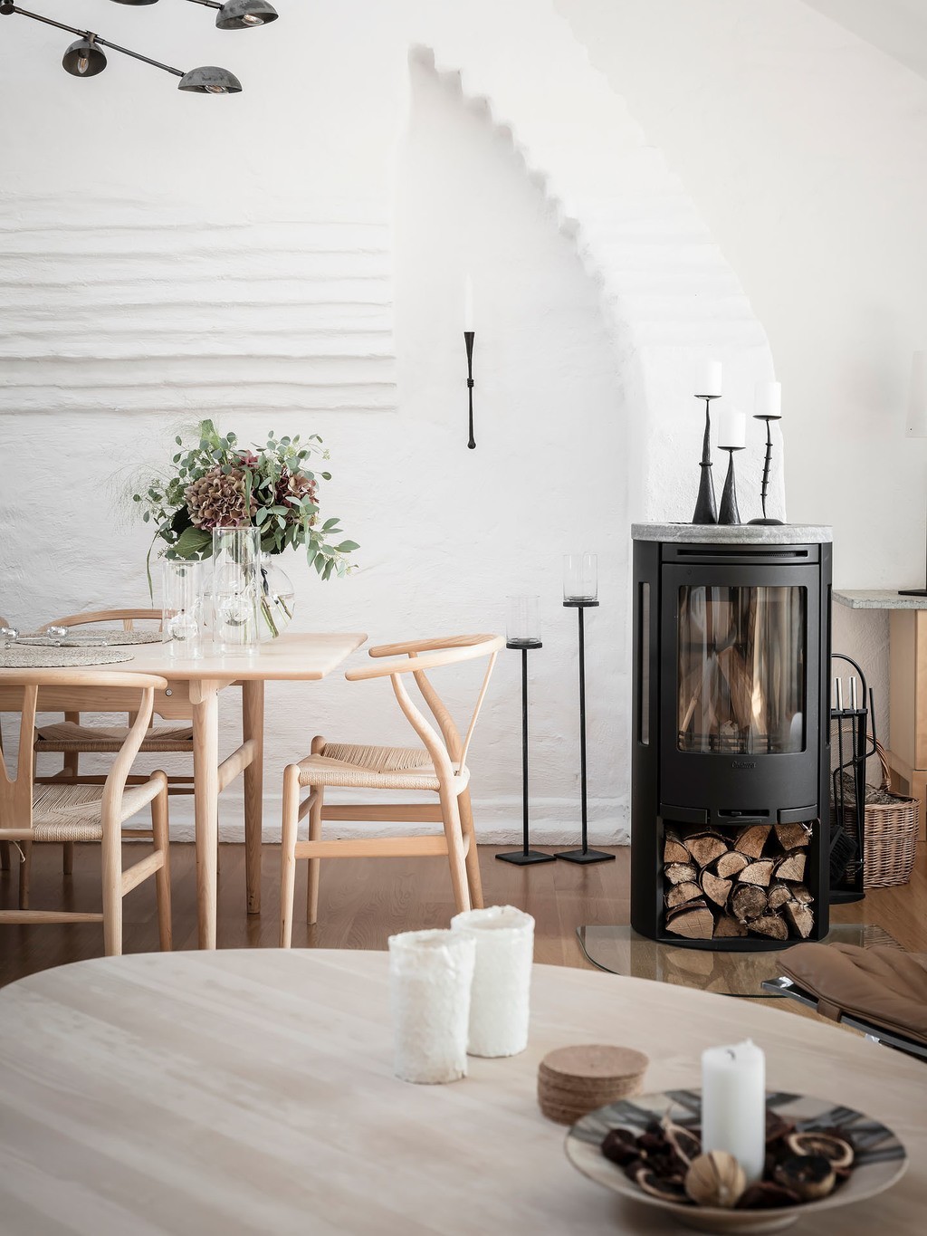 Image showcasing A Stylish Penthouse Apartment with Exposed Beams