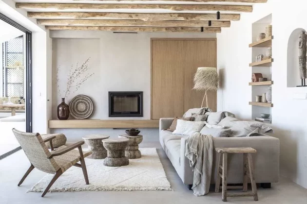 Microcement and natural wood to renew the Mediterranean style