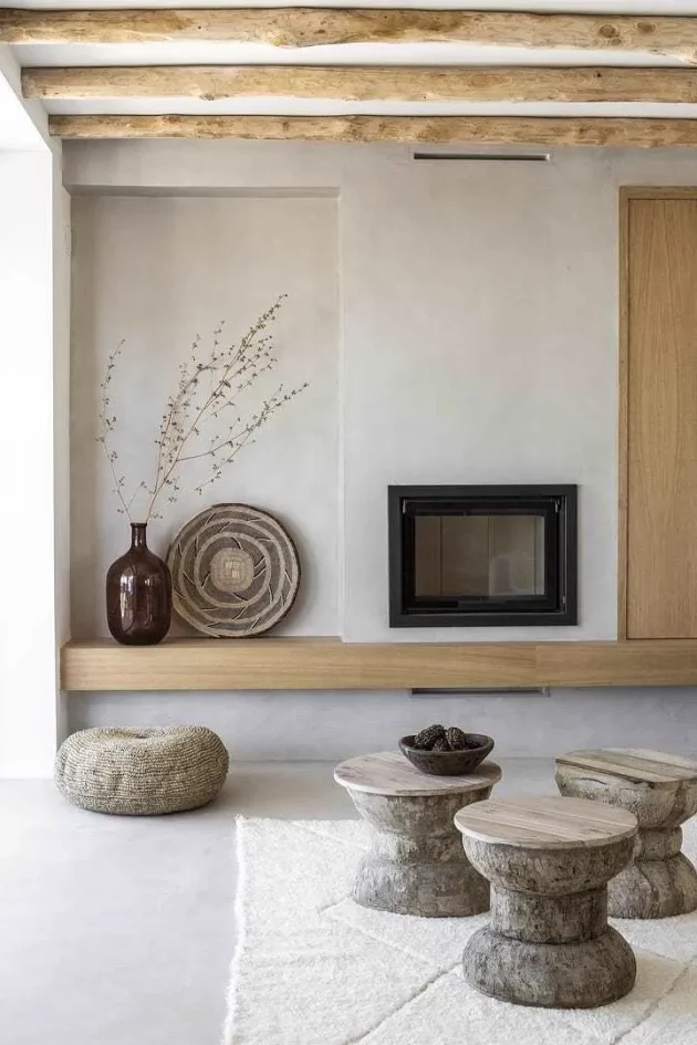 Microcement and natural wood to renew the Mediterranean style