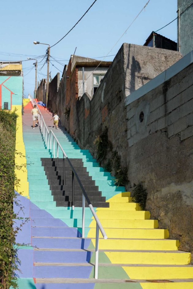 Escadinhas Footpaths by Paulo Moreira Architectures & Verkron Art Collective in Portugal