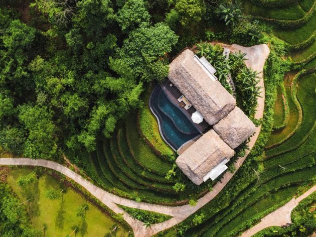 Waterfall Bathes the Heart of the New Avana Retreat Resort in Vietnam