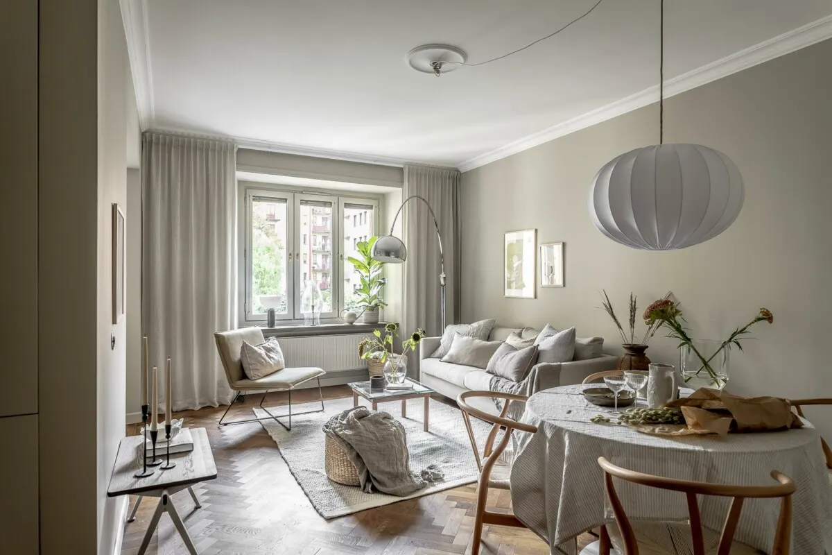 Style, simplicity and warmth in 41 m²