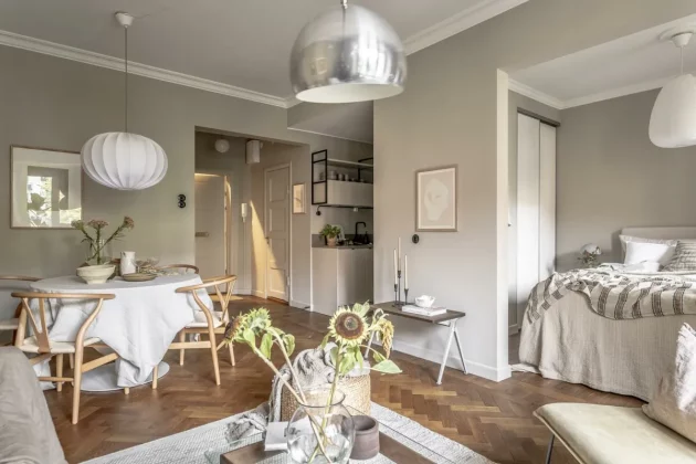 Style, simplicity and warmth in 41 m²