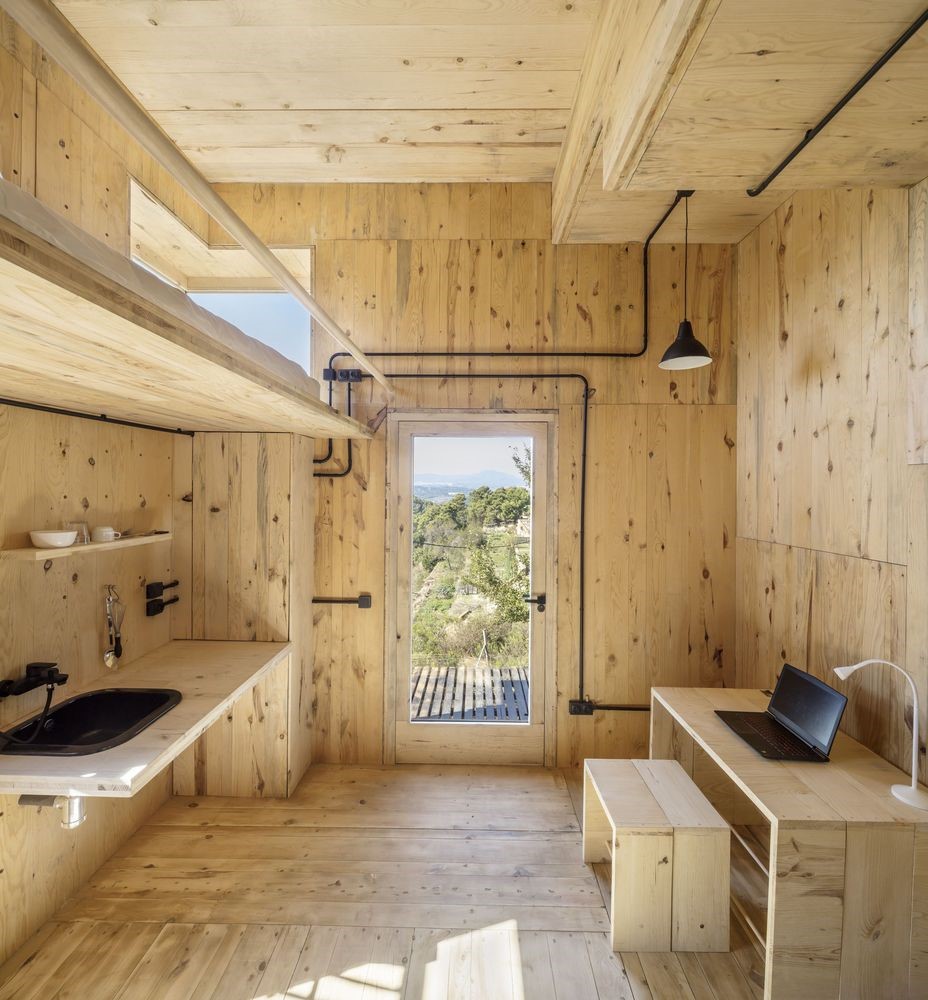 The Voxel Quarantine Cabin by Valldaura Labs in Barcelona, Spain The Voxel Quarantine Cabin by Valldaura Labs in Barcelona, Spain