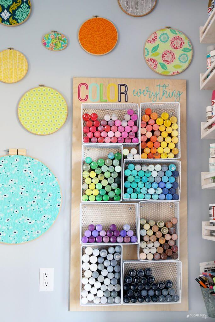 15 Practically Adorable DIY Craft Supplies Storage Ideas