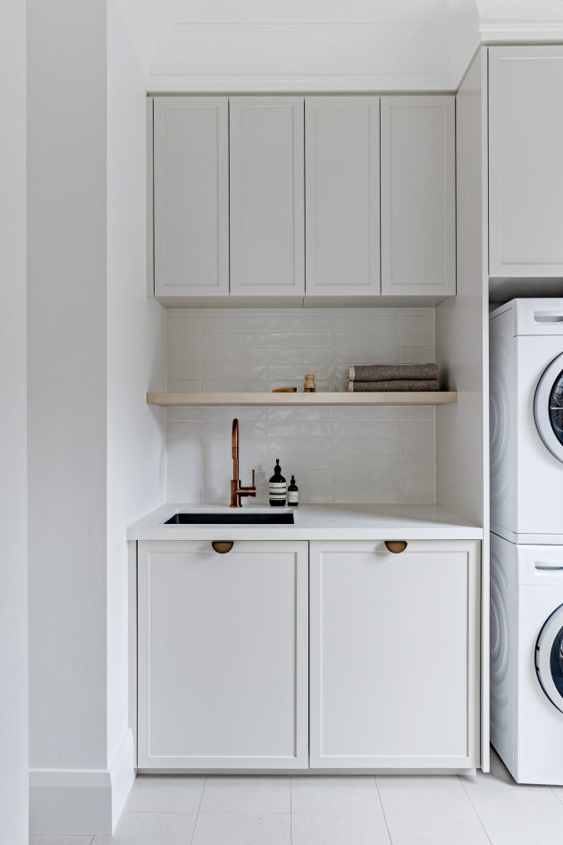View of 16 Practically Elegant Scandinavian Laundry Room Interior Designs