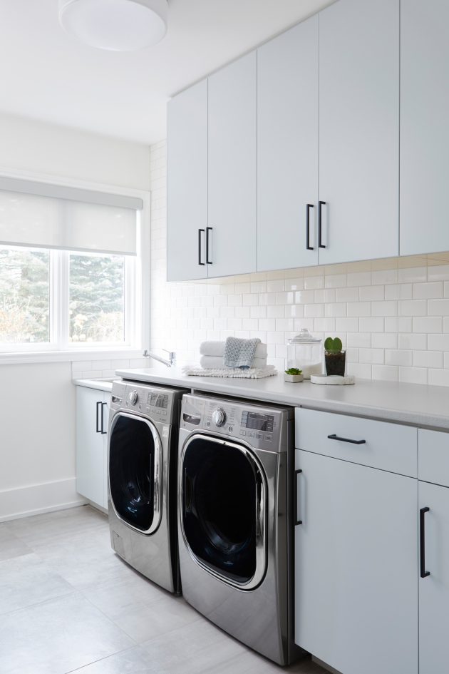 Image showcasing 16 Practically Elegant Scandinavian Laundry Room Interior Designs