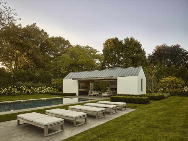 Further Lane Pool House by Robert Young Architects in East Hampton, New York