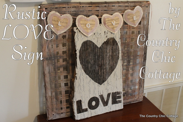 16 Adorable DIY Rustic Love Sign Projects For Valentine's Day