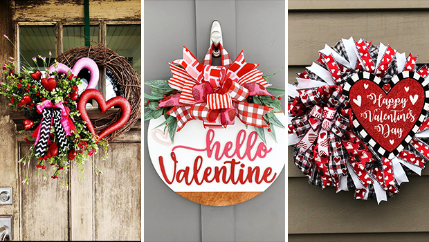 17 Cute Valentine’s Day Wreath Designs To Hang Up On Your Front Door