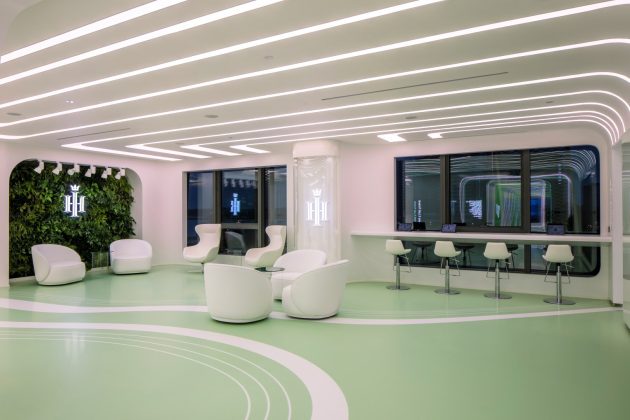 A Hair Transplant Clinic Design Wrapped Around the Idea of a “Digital Forest”