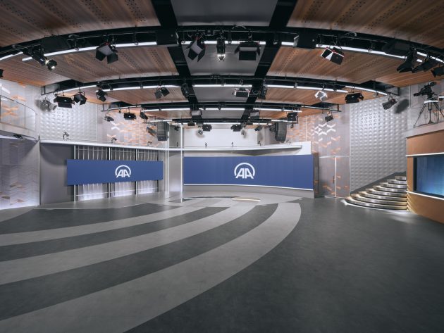 Multi-purpose broadcast and event studio for Anadolu agency by BAB Architects