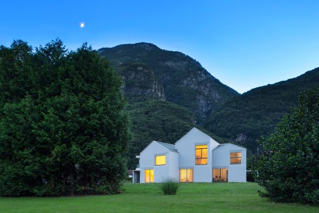 Swiss House XXII Preonzo by Davide Macullo Architects in Switzerland