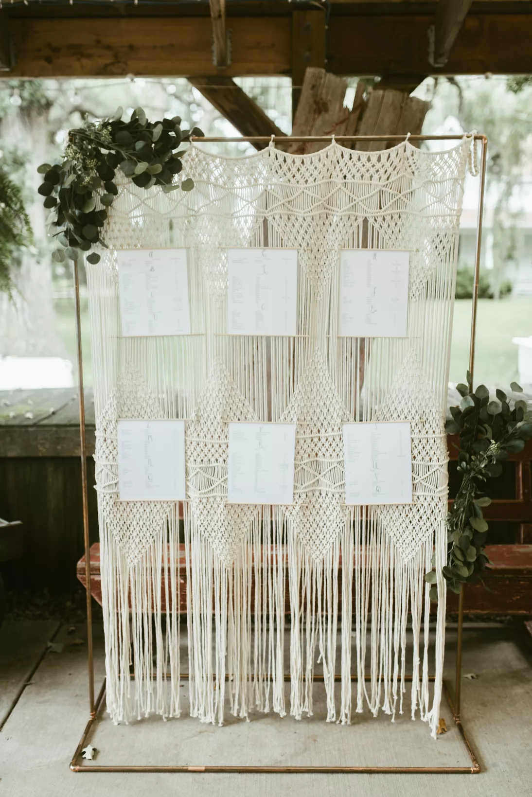 5. Seating chart de macramé