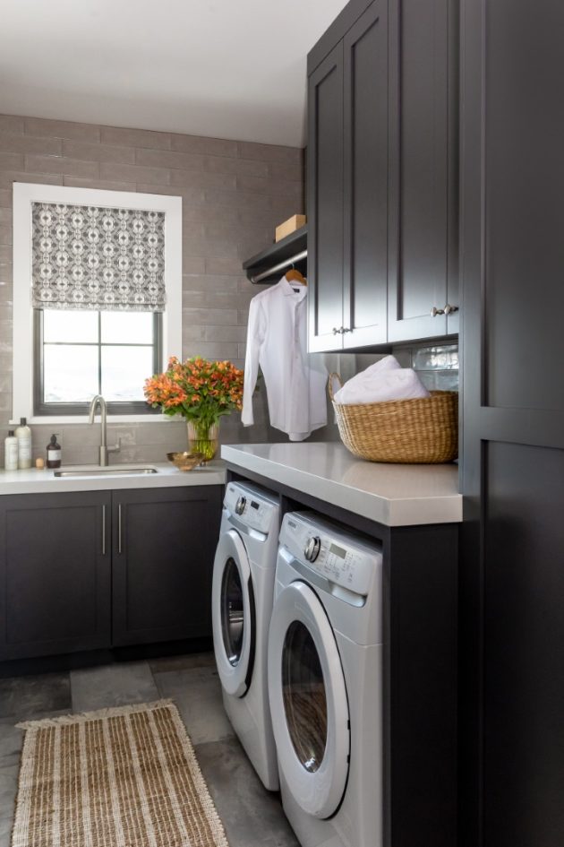 16 Transitional Laundry Rooms That Will Make You Enjoy Doing Laundry