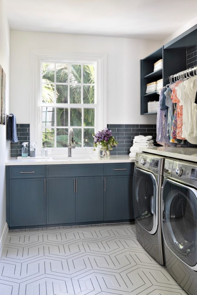 16 Transitional Laundry Rooms That Will Make You Enjoy Doing Laundry