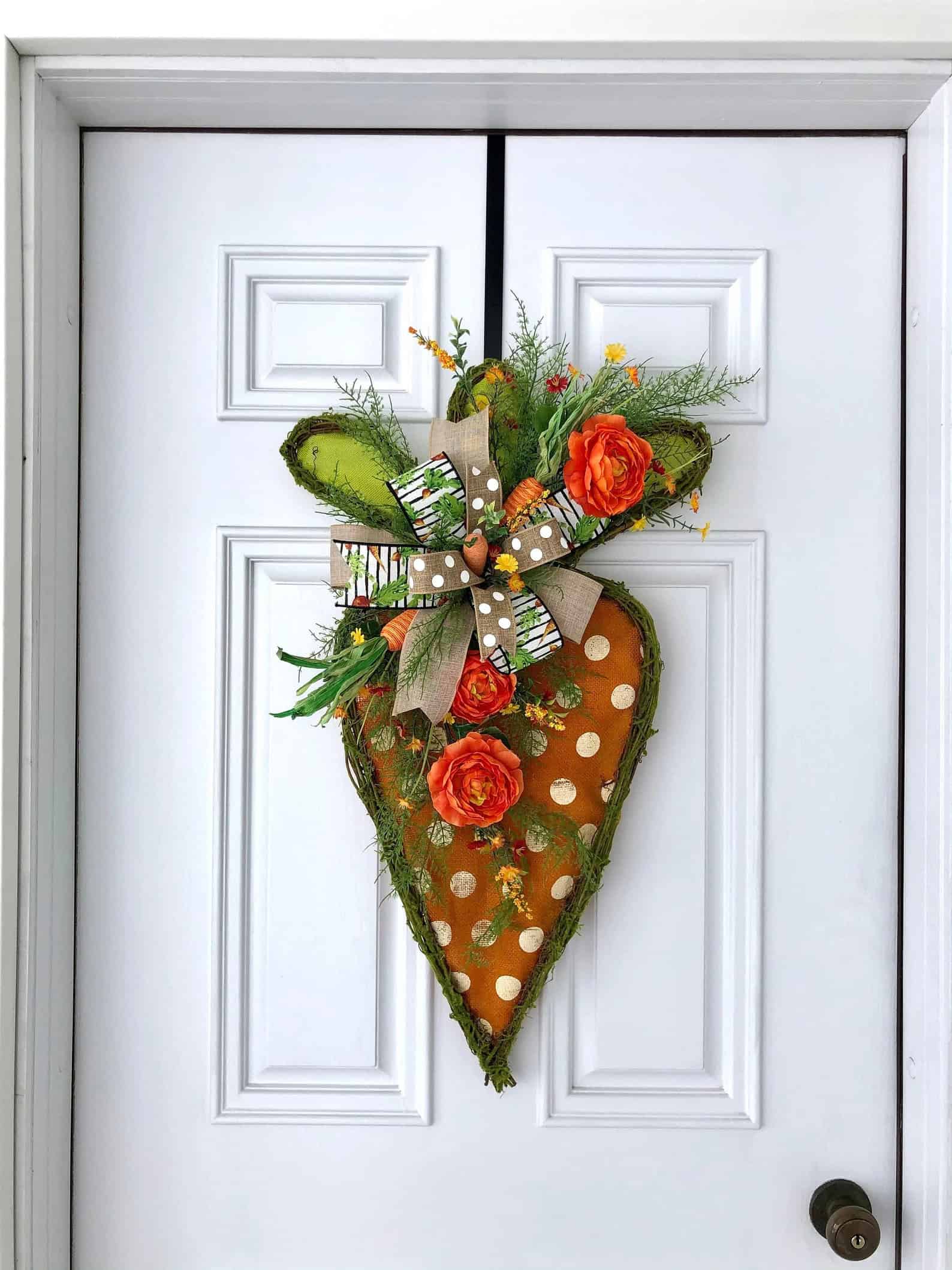 17. Orange Polka Dot Carrot Grapevine Wreath 17. Orange Polka Dot Carrot Grapevine Wreath