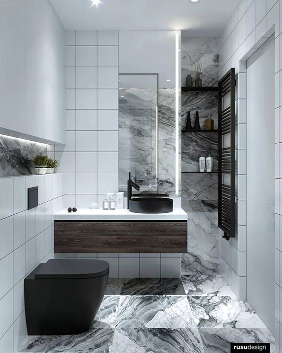 High Contrast, High Style - Black and White Bathrooms for Modern Living