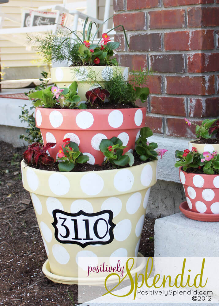 16 DIY Painted Garden Decorations to Add A Pop of Color
