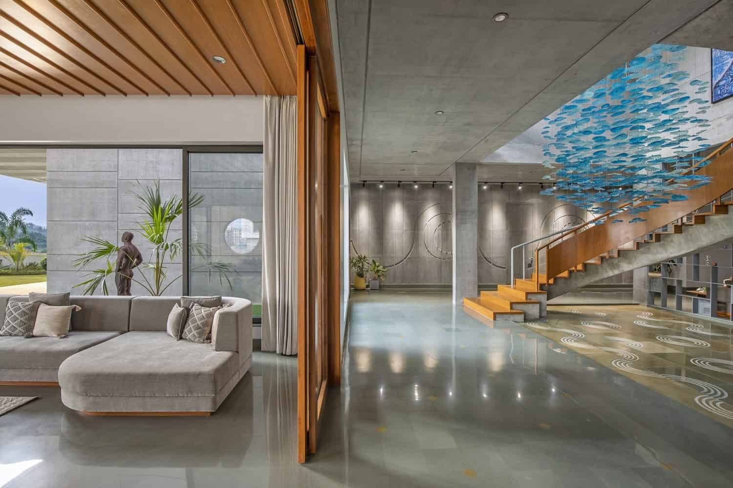 Madhuvilla - The Concrete House by K.N. Associates in Vadodara, India