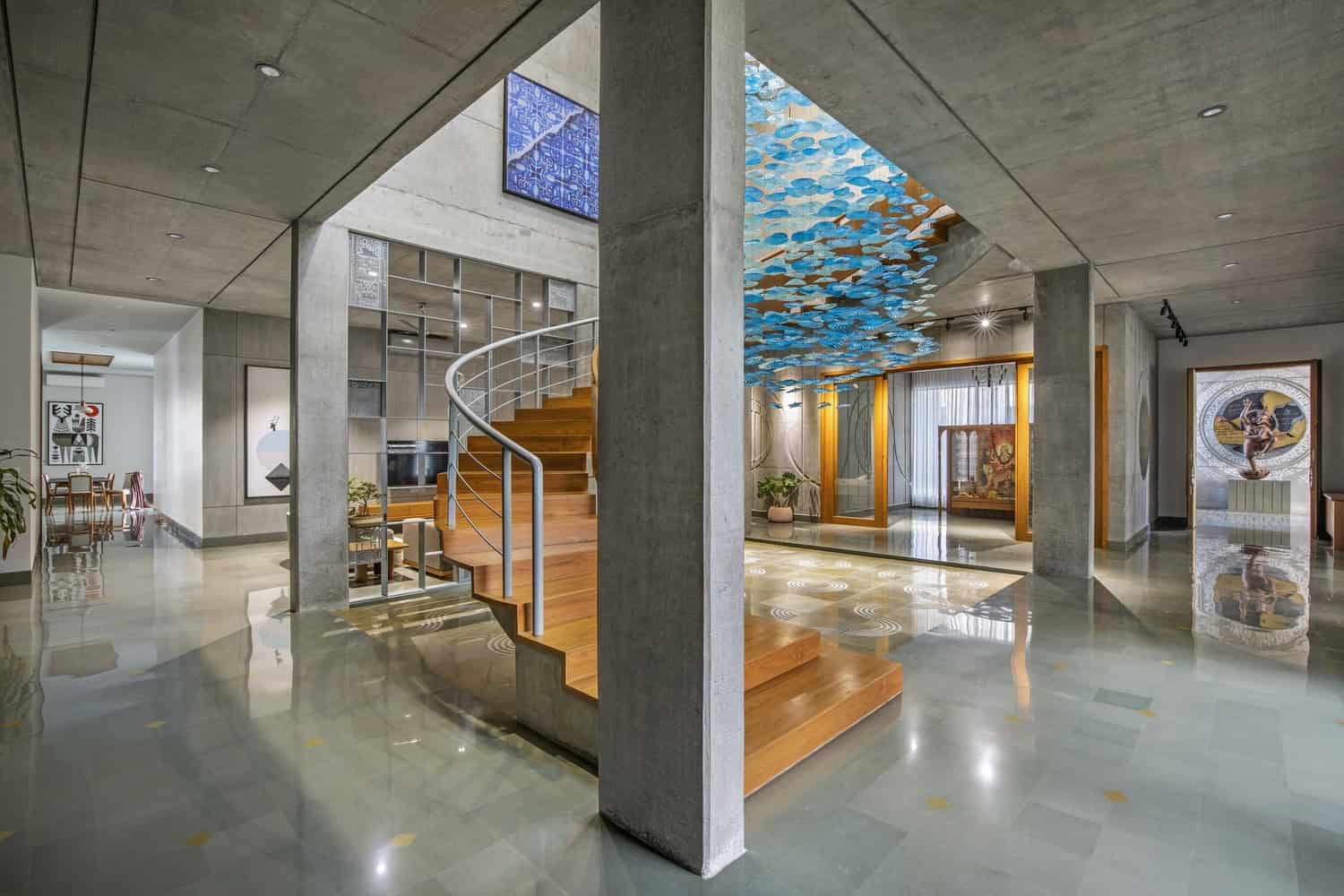 Madhuvilla - The Concrete House by K.N. Associates in Vadodara, India