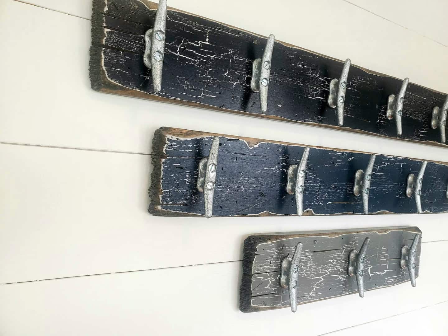 8. Weathered boat cleat rack 8. Weathered boat cleat rack