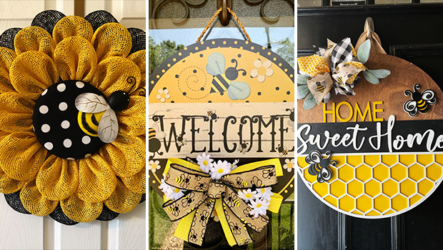 Buzzing with Delight: 15 Bee Summer Wreaths to Welcome the Season